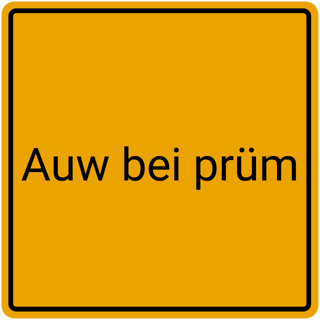 Meldebestätigung Auw bei Prüm